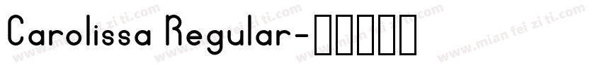 Carolissa Regular字体转换